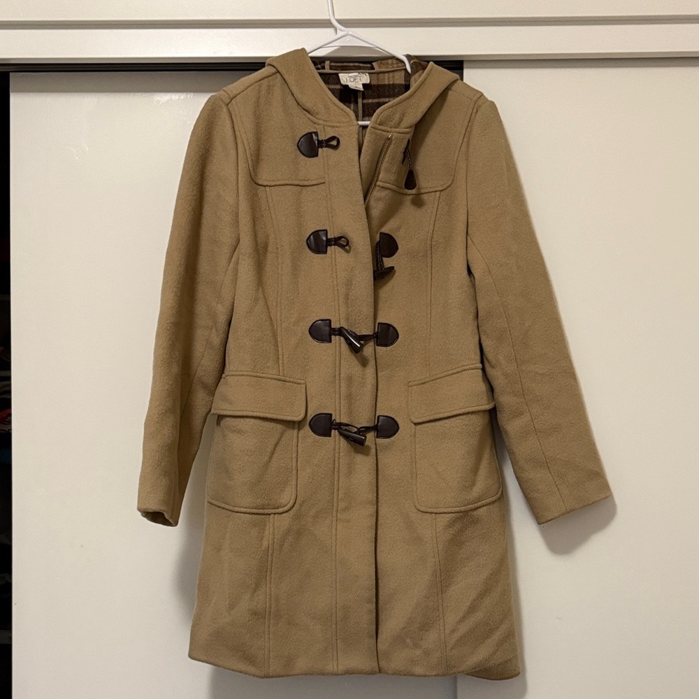 Women's Tan Toggle Coat